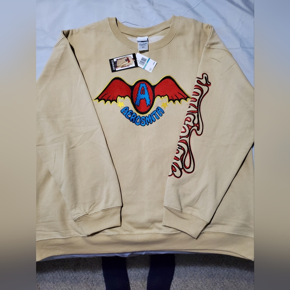 Aerosmith Embroiderd Graphic Sweatshirt